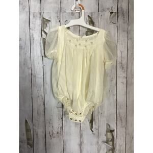 Petite Maison Kids Girls' Bella Buttermilk Tulle Romper 12 months